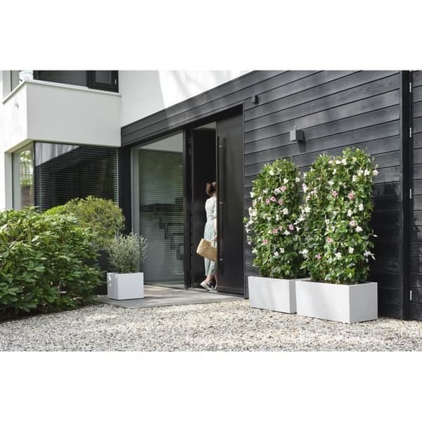 Elho Vivo Next Square 40 blomsterkasse - hvid - Ø 39 x H 38 cm - indendørs/udendørs - 100% genbrugt