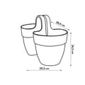 Miniatyrbild 4 av 4: ELHO - Blomkruka - Vibia Campana Flower Twin 21 - Antracit - Utomhusbalkong - L 38,4 x B 20,5 x H 26,5 cm