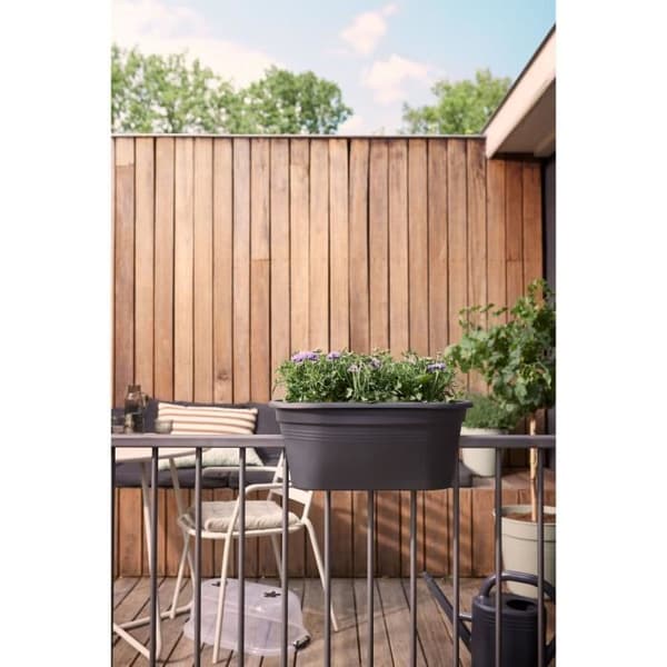 ELHO - Gb Balkongset De Cult 55 - Living Black - L 55 x B 28,5 x H 25 cm - Balkong - 100% återvunnen