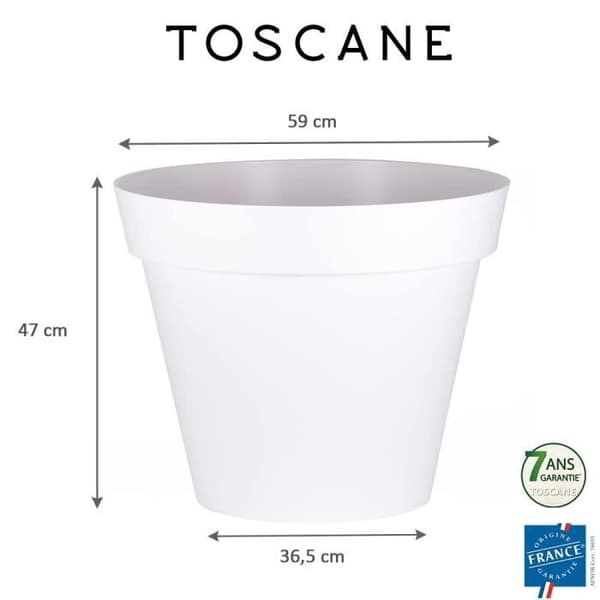 EDA Tuscany Rund Blomkruka - Ø 60 x H 47 cm - 76 L - Vit