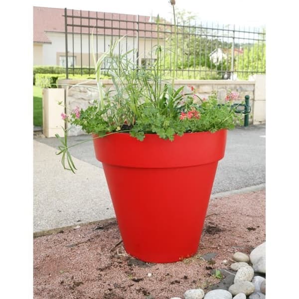 RIVIERA Soleilla Urtepotte - Rund - Ø 60 x 53,6 cm - Rød