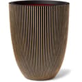 Miniatyrbillede 1 af 4: Elegant vase - CAPI - Groove - 34x46 cm - Sort og guld - Vejrbestandig