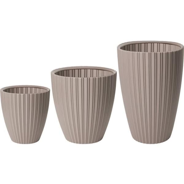 Kukkaruukku - Garden ID - Fancy - 40 x 42 cm - Puutarhoihin, parvekkeille tai sisätiloihin - Taupe