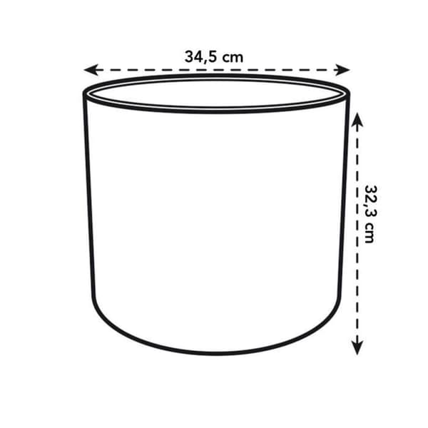 ELHO B.för mjuk rund blomkruka 35 - Vit - Ø 35 x H 32 cm - insida - 100% återvunnen