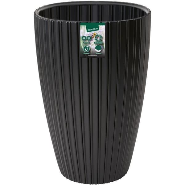 Kukkaruukku - Garden ID - Hieno - 40 x 58 cm - Puutarhoihin, parvekkeille tai sisätiloihin - Musta