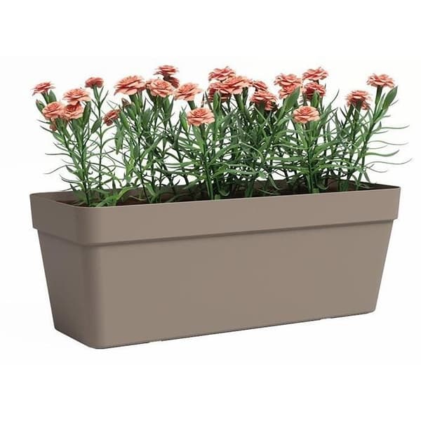 Kruka - Plast - Taupe - Rektangulär - L49,9 x D20 x H18,1 cm - ARTEVASI
