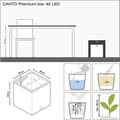 Pikkukuva 3 / 5: LECHUZA Canto Premium Cube 40 -kukkaruukku - täydellinen LED-setti, metallinen antrasiitti