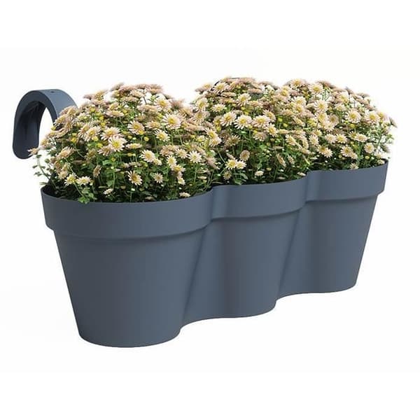 ARTEVASI Kruka - CAPRI TRIPLE - Balkong - Skifferblå - L54 x D30,5 x H28 cm