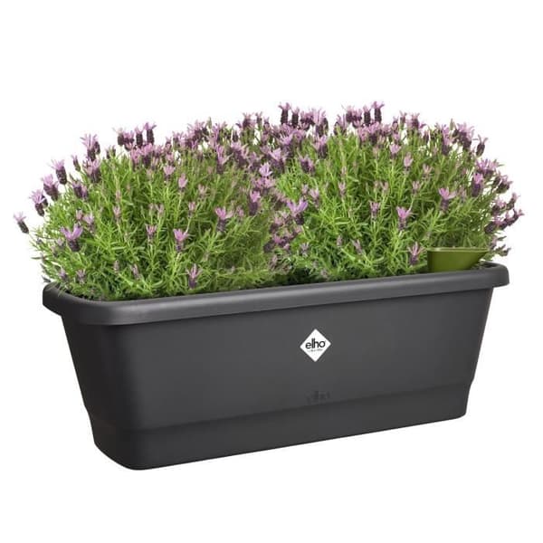 Elho Noa Balkong M - Svart - L 52 x B 20 x H 18 cm - Utomhusbalkong - 100% återvunnen