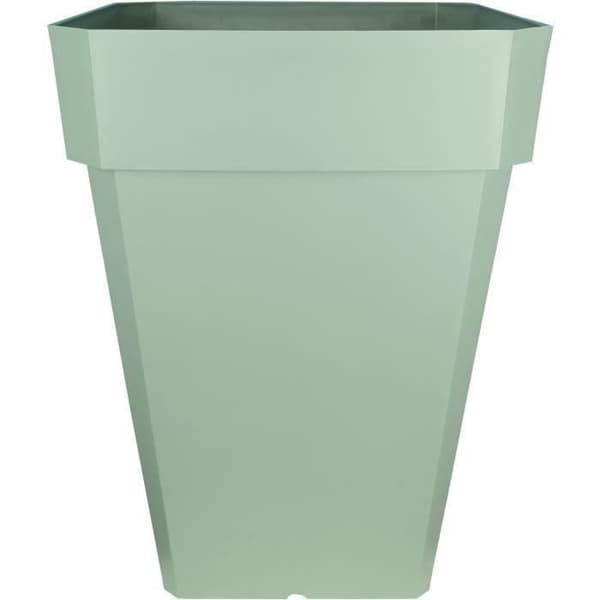 RIVIERA SOLEILLA neliönmuotoinen kukkalaatikko - Muovi - Korkeus 53 cm - Valkoinen
