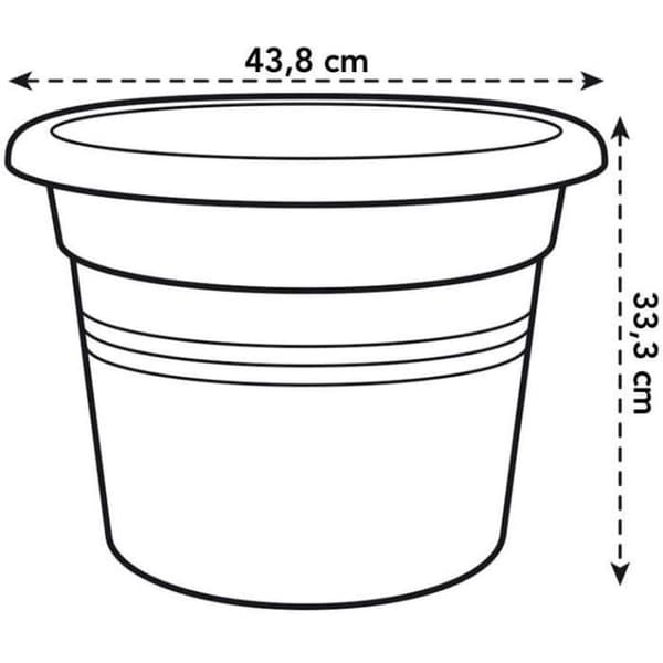 GREEN BASICS Rund Urtepotte - Plastik - Ø45 - Blød terrakotta