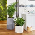 Miniatyrbillede 3 af 5: LECHUZA Canto Premium Column 40 blomsterpotte - komplet sæt. metallisk sølv