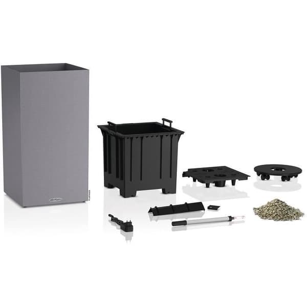 LECHUZA Planter, Upphöjd Rabatt med Inbyggda Handtag, Blomlåda, Blomkruka, Blomlåda Trädgård Uteplats 446100