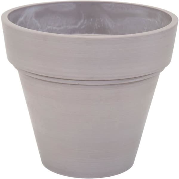 Ruukku - MEGA COLLECTIONS - Ecostone-istutusruukku - Ø 55 cm - K 51 cm - taupe
