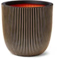 Miniatyrbillede 1 af 5: Kugleformet urtepotte - CAPI EUROPE - GROOVE NL - 35 x 34 cm - Sort / Guld