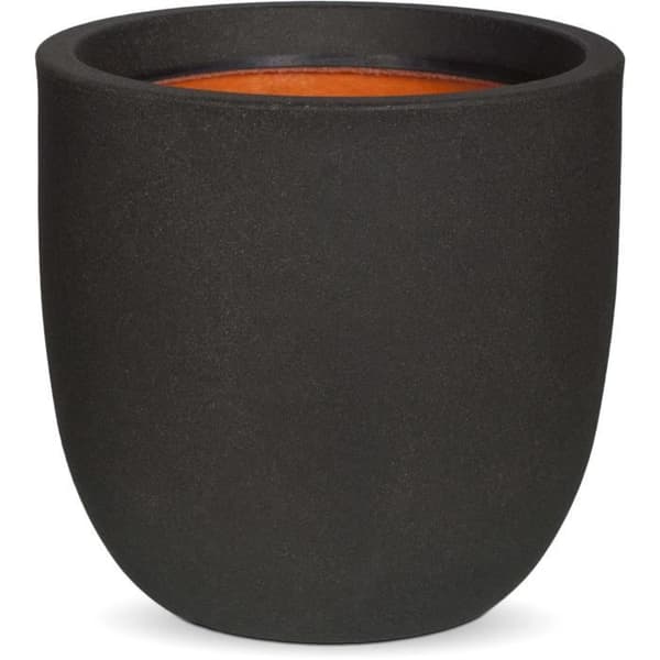 Kugleformet urtepotte - CAPI EUROPE - SMOOTH NL - 35 x 34 cm - Sort