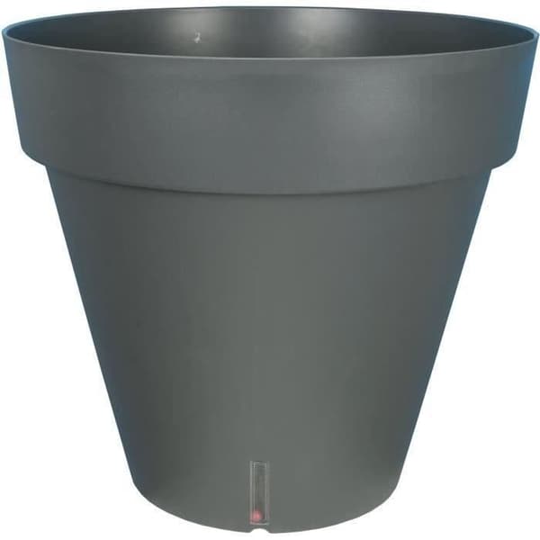 RIVIERA LOFT rund blomsterkasse - Plastik - Diameter 30 cm - Grå