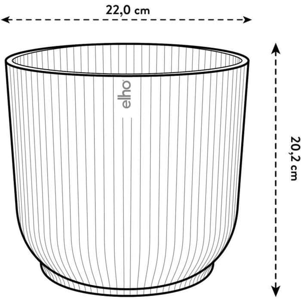 VIBES Rund Blomsterpotte - Plastik - Ø22 - Mørkeblå
