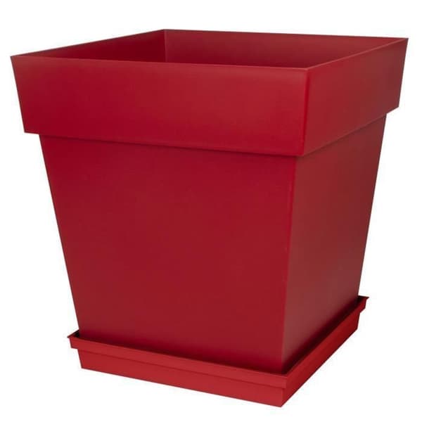 EDA Toscana Fyrkantigt Fat - 40 cm - Rubinröd - Plast
