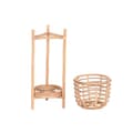Miniatyrbild 3 av 3: Kruka DKD Home Decor 25 x 25 x 70 cm Naturell Rattan Bali