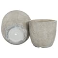 Miniatyrbild 4 av 5: Set med planteringskärl Home ESPRIT Beige Glasfiber Magnesium 44,5 x 44,5 x 43 cm (3 antal)
