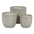 Miniatyrbild 5 av 5: Set med planteringskärl Home ESPRIT Beige Glasfiber Magnesium 44,5 x 44,5 x 43 cm (3 antal)