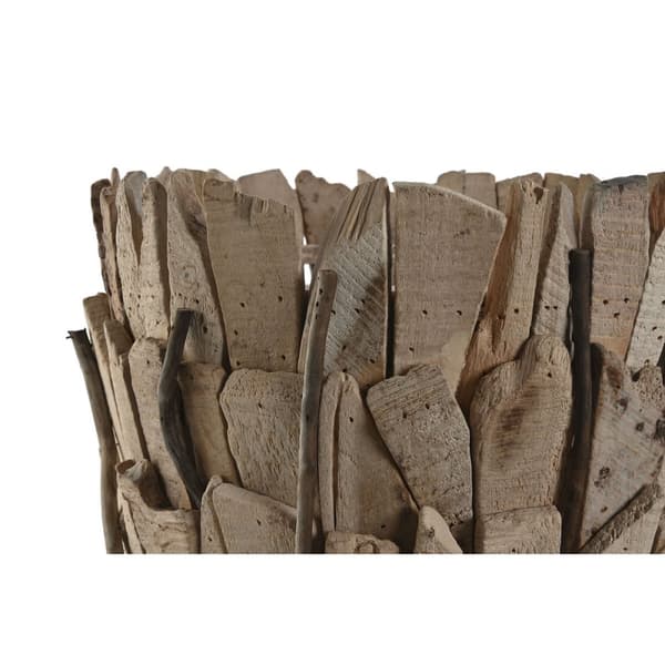 Kukkaruukkusetti Home ESPRIT Ruskea Paolownia wood 35 x 35 x 45 cm (2 Kappaletta)