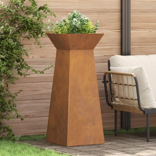 Växtställ Väderbeständigt stål 40 x 40 x 101 cm Dekorativa inslag