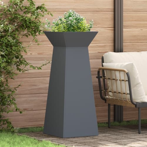 Växtställ Antracit Plast 40 x 40 x 101 cm Växtställ Fyrkantigt