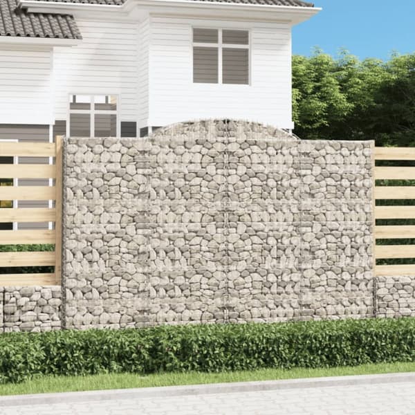 Gabioner bågformade 6 st 300x50x200/220 cm galvaniserat järn