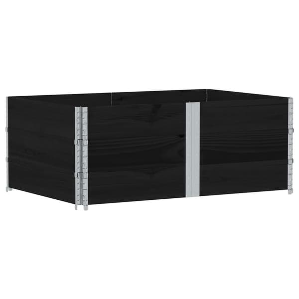 Odlingslåda svart 150x100 cm massiv furu
