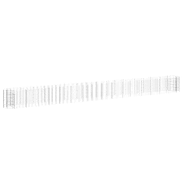 Planteringsgabion galvaniserat järn 610x50x50 cm