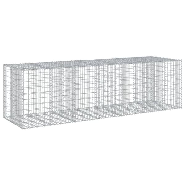 Gabionkorg med skydd 350x100x100 cm galvaniserat järn