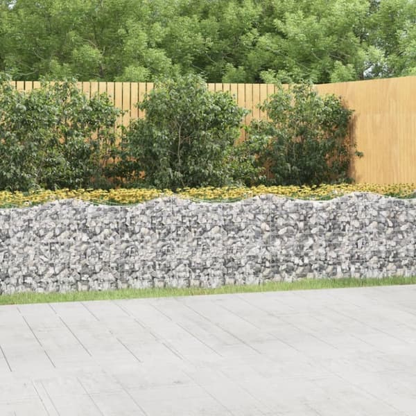 Upphöjd planteringsgabion 600x50x100 cm galvaniserat järn