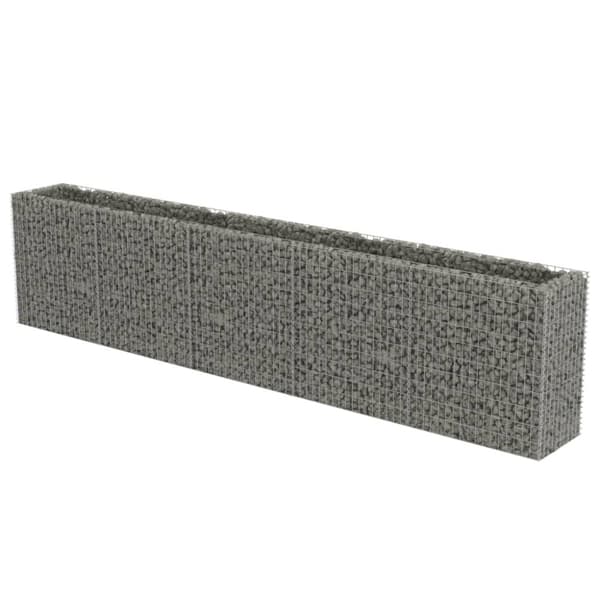 Planteringsgabion upphöjd galvaniserat stål 450x50x100 cm