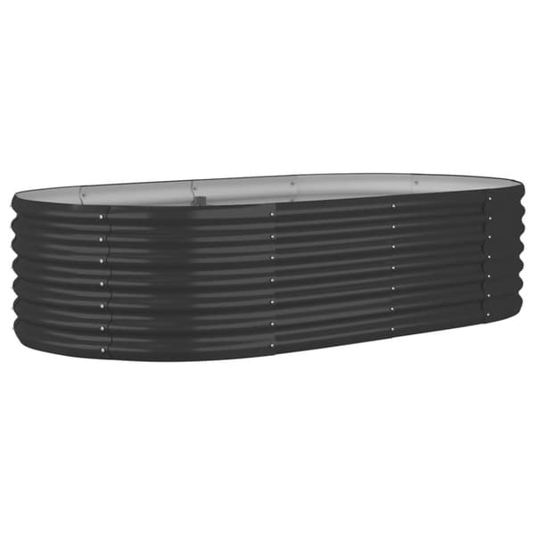 Odlingslåda pulverlackerat stål 152x80x36 cm antracit