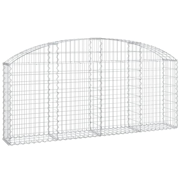 Gabion bågformad 200x30x80/100 cm galvaniserat järn