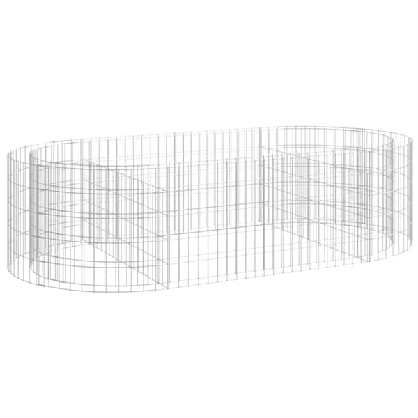 Planteringsgabion galvaniserat järn 200x100x50 cm