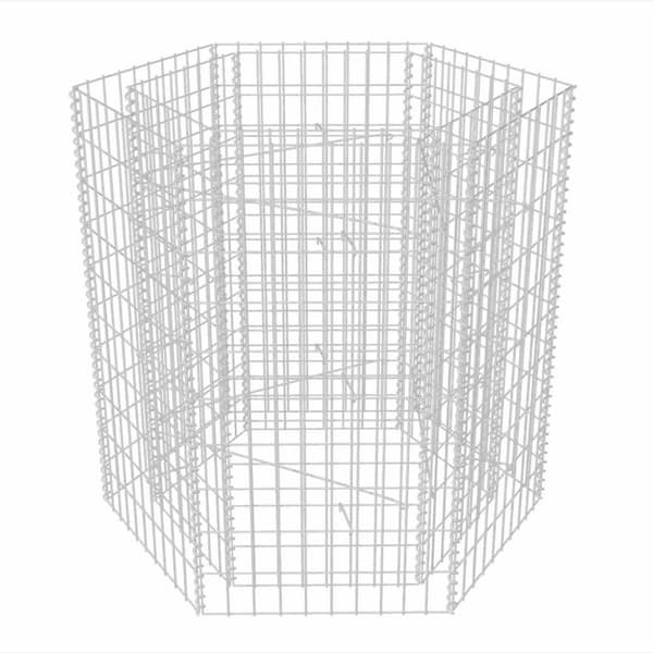 Hexagonal planteringsgabion upphöjd 100x90x100 cm