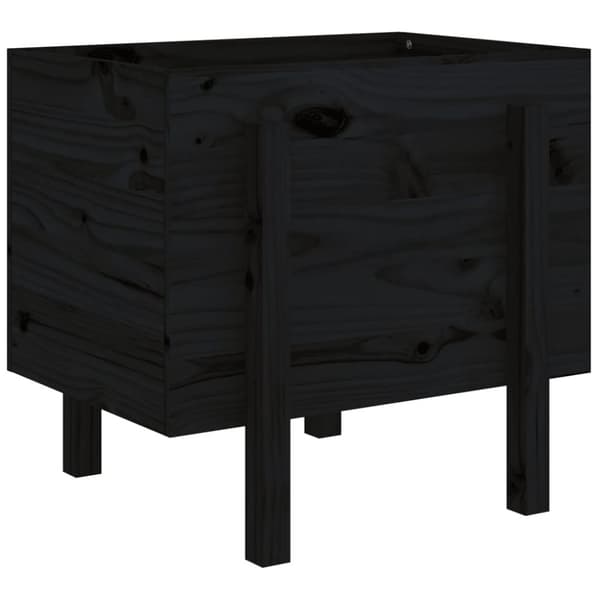 Odlingslåda 62x50x57 cm svart massiv furu
