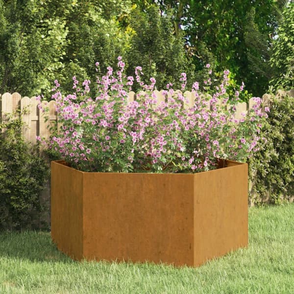 Odlingslåda rostfärgad 90x90x45 cm rosttrögt stål