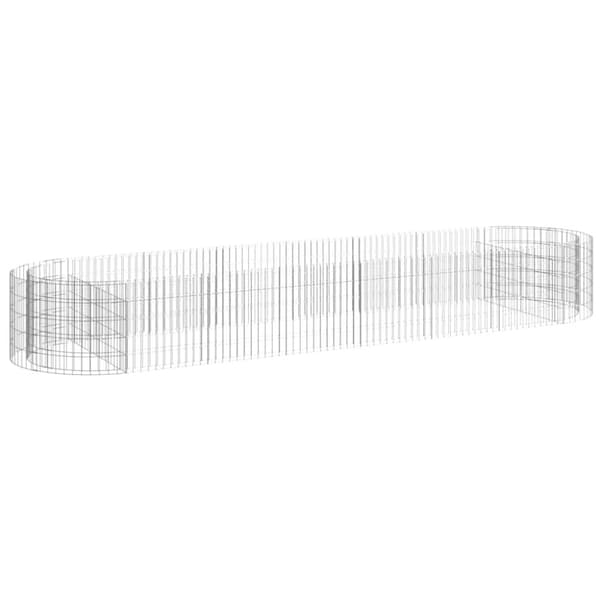 Planteringsgabion galvaniserat järn 400x100x50 cm