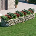 Miniatyrbild 1 av 2: Planteringsgabion galvaniserat järn 400x100x50 cm