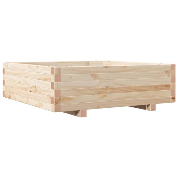 Odlingslåda 80x80x26,5 cm massivt furuträ