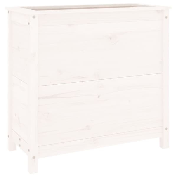 Odlingslåda 82,5x40x78 cm vit massiv furu