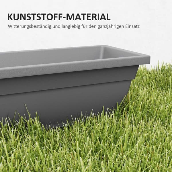 Rootz 5 Set Flower Pots - Garden Planters - Plant Containers - Hållbar plast - 59 cm x 21 cm x 16 cm
