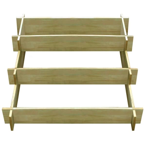 Odlingslåda 3 nivåer 90x90x35 cm impregnerat trä