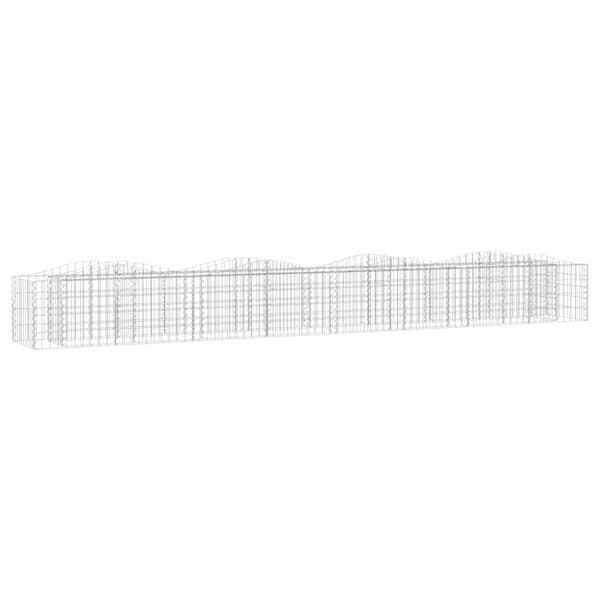 Gabion bågformad 400x50x50 cm galvaniserat järn