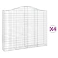 Miniatyrbild 2 av 2: Gabion bågformad 4 st 200x30x160/180 cm galvaniserat järn