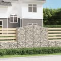 Miniatyrbild 1 av 2: Gabion bågformad 6 st 200x30x160/180 cm galvaniserat järn
